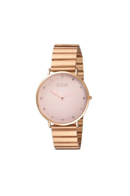 Loisir ρολόι με μπρασελέ από ανοξείδωτο ατσάλι & ροζ χρυσό καντράν 11L05-00493