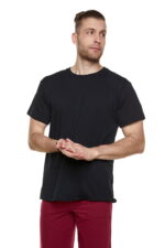 T-shirt Κοντομάνικο με λαιμόκοψη μαύρο