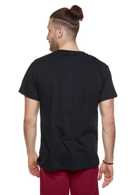 T-shirt Κοντομάνικο με λαιμόκοψη μαύρο