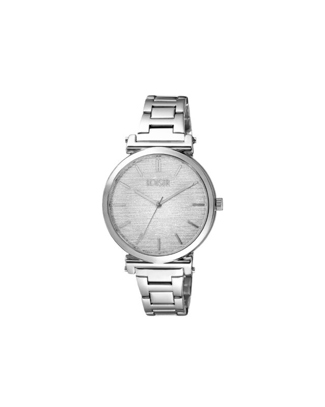 Loisir ρολόι με ατσάλινο μπρασελέ ασημί και ασημί καντράν 11L03-00446