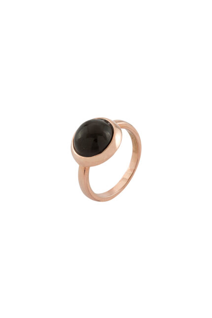 Loisir δαχτυλίδι μεταλλικό με μαύρο κρύσταλλο 04L15-00146