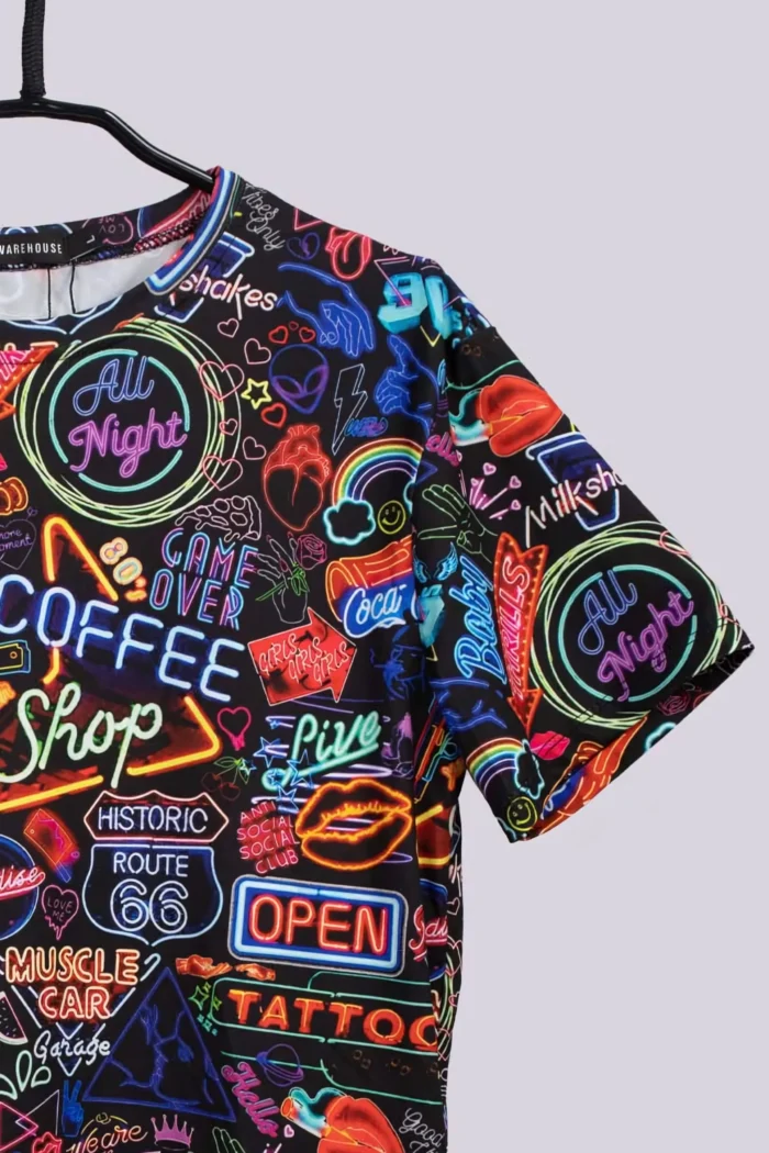 Neon lights printed shirt - Image 3