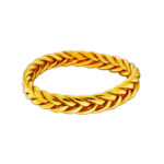 Loisir βραχιόλι Stay Golden από σιλικόνη σε χρυσό χρώμα πλεξούδα 02L07-00107