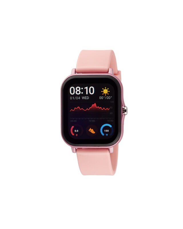 Loisir ρολόι Smartwatch μαύρο/ροζ με ροζ λουράκι σιλικόνης 11L75-00343