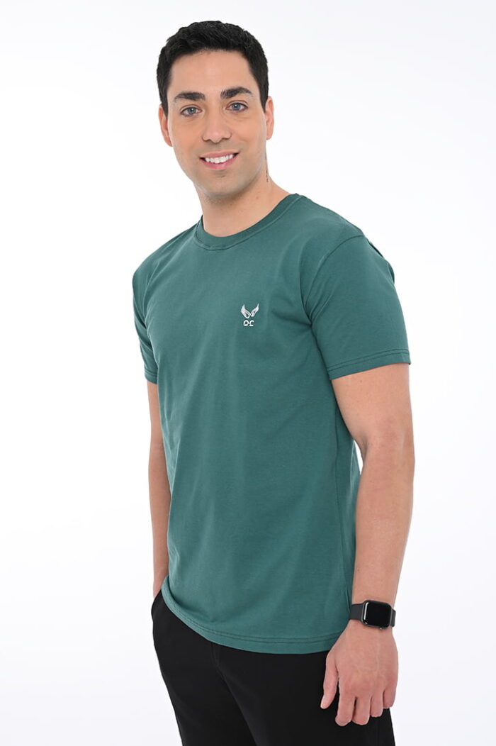 T-shirt με Λογότυπο Κεντήματα Bodymove κυπαρισσί