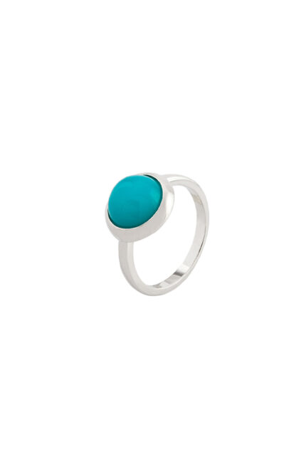 Loisir δαχτυλίδι μεταλλικό με μπλε κρύσταλλο 04L15-00120
