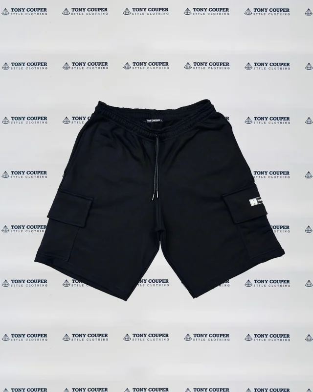 Βερμούδα black cargo Tony Couper μαύρο χρώμα