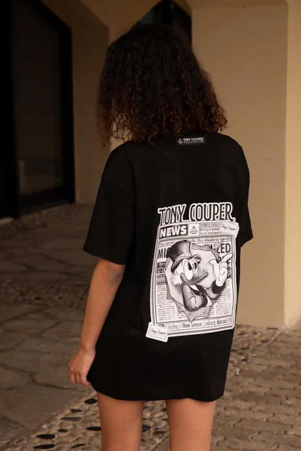 Γυναικεία μπλούζα skroutz newspaper Tony Couper μαύρο χρώμα