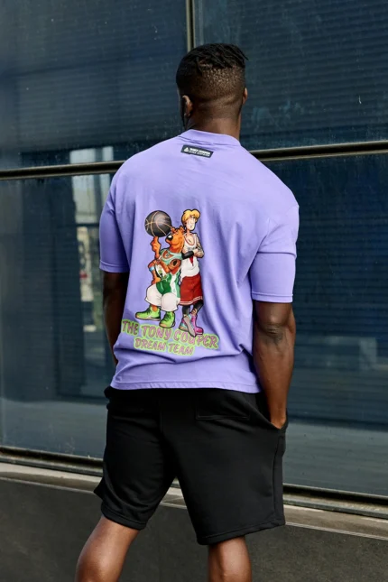Ανδρική κοντομάνικη μπλούζα purple dream Tony Couper μωβ χρώμα
