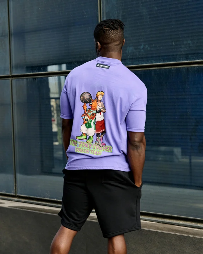 Ανδρική κοντομάνικη μπλούζα purple dream Tony Couper μωβ χρώμα