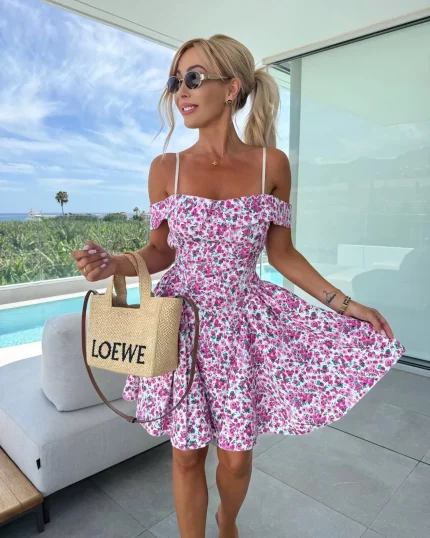 λευκό Φόρεμα μίνι floral