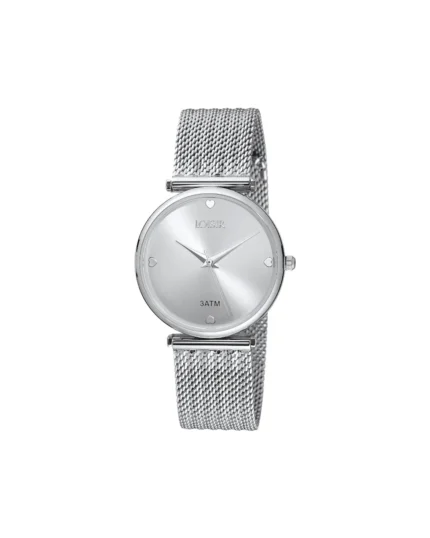 Loisir ρολόι Skipper με ατσάλινο mesh band και ασημί καντράν 11L03-00484