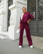 Σετ φόρμας με ριχτό παντελόνι και μπλούζα
