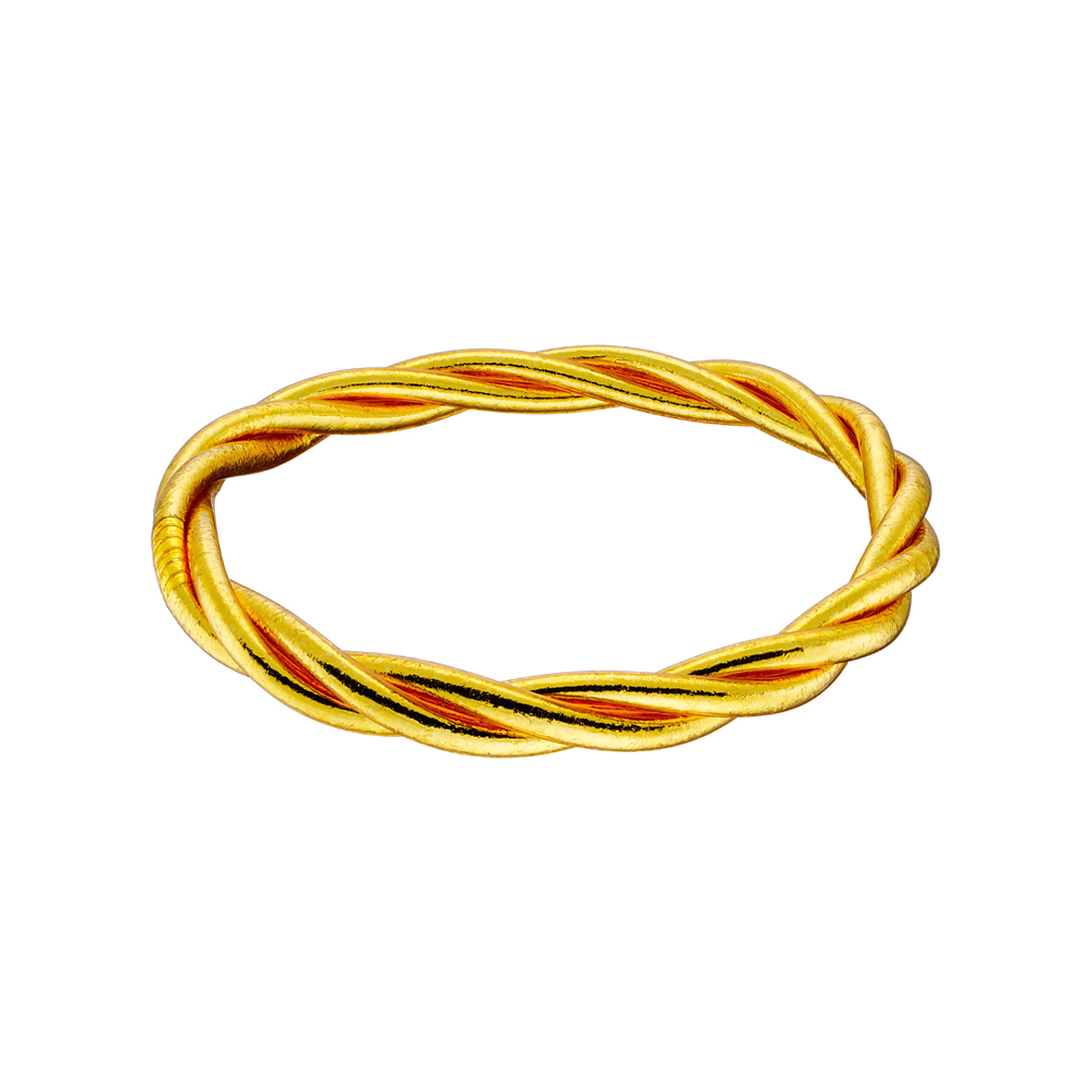 02L07-00106 Loisir βραχιόλι Stay Golden από σιλικόνη σε χρυσό χρώμα twisted 02L07-00106 - Image 1