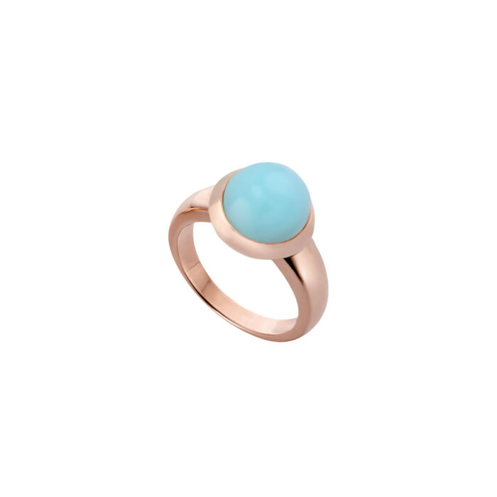 Loisir δαχτυλίδι μεταλλικό με aqua κρύσταλλο 04L15-00103 - Image 1