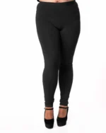 Plus size κολάν βαμβακερό σε μαύρο | Bodymove