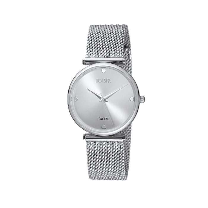 Loisir ρολόι Skipper με ατσάλινο mesh band και ασημί καντράν 11L03-00484 - Image 1