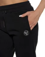 Παντελόνι φόρμας τρίκλωνο φαρδύ σε μαύρο | Bodymove - Image 3