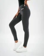 Κολάν ψηλόμεσο με λογότυπο σε ανθρακί | Bodymove - Image 2