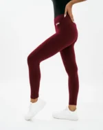 Κολάν ψηλόμεσο με λογότυπο σε μπορντό | Bodymove - Image 2