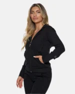 Ζακέτα φούτερ με κουκούλα σε μαύρο | Bodymove