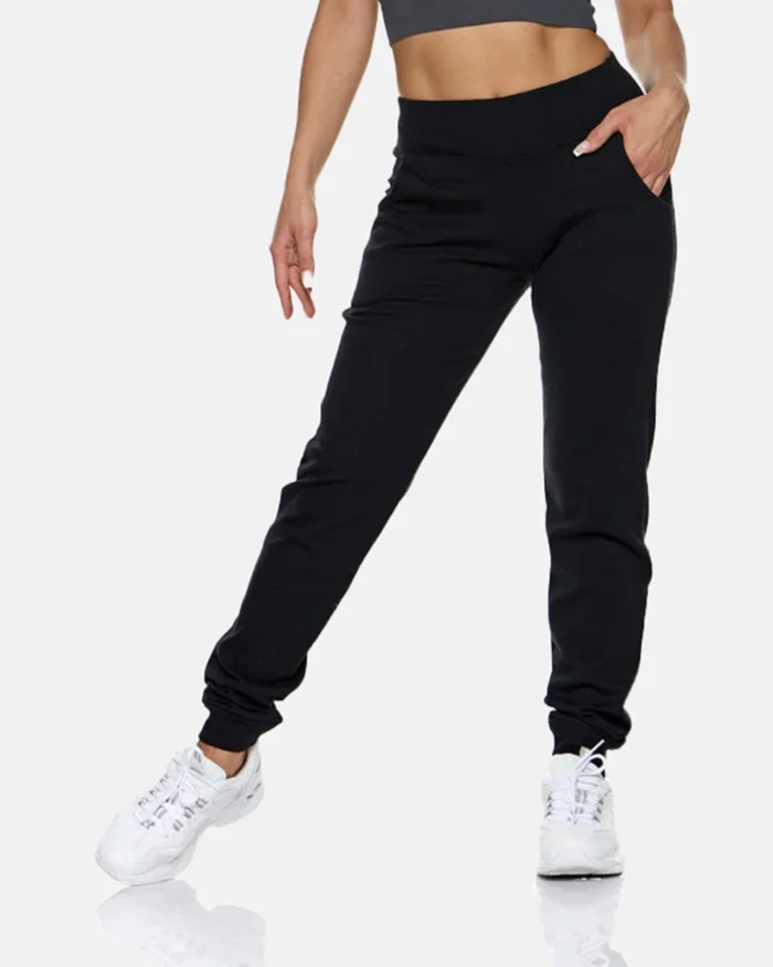 Παντελόνι φόρμας με μπάσκα σε μαύρο | Bodymove - Image 1