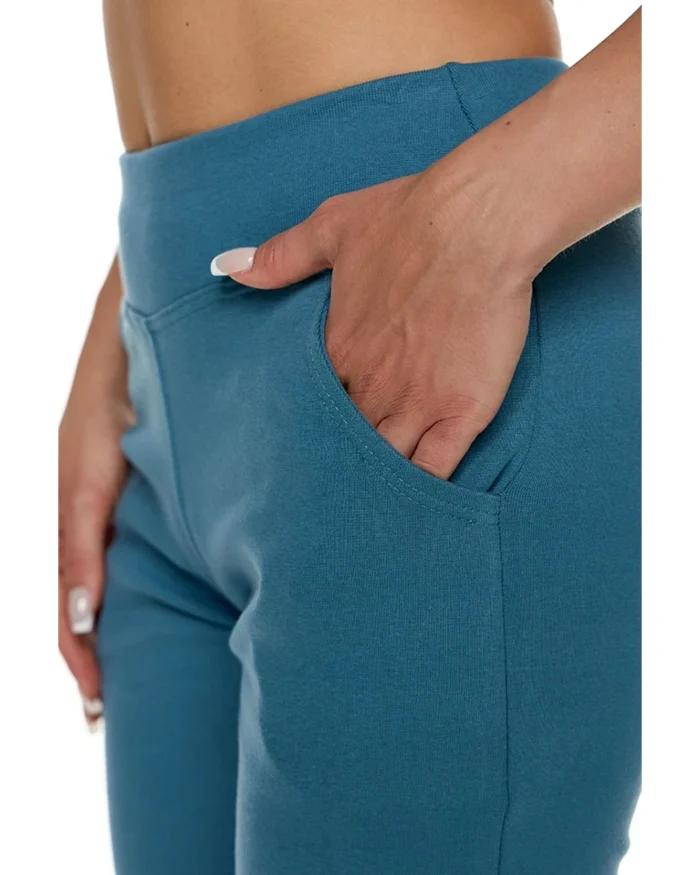Παντελόνι φόρμας με μπάσκα σε πετρόλ | Bodymove - Image 3