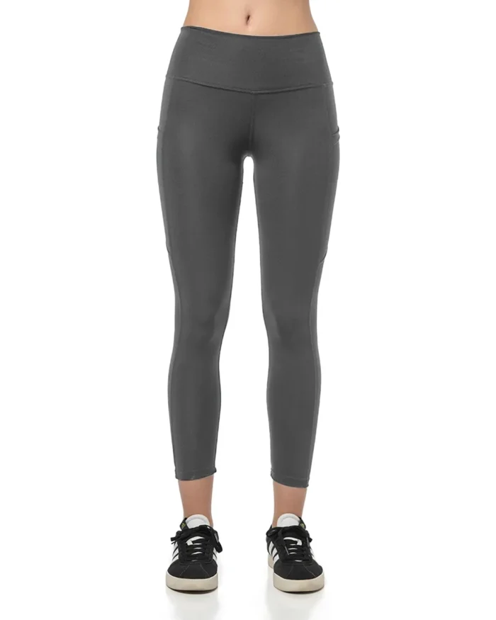 Κολάν capri ψηλόμεσο με τσέπη σε ανθρακί | Bodymove - Image 2