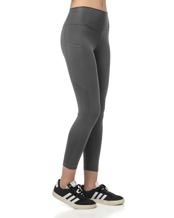 Κολάν capri ψηλόμεσο με τσέπη σε ανθρακί | Bodymove - Image 1