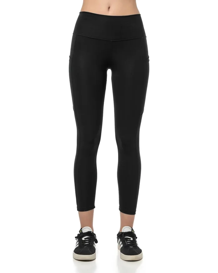 Κολάν capri ψηλόμεσο με τσέπη σε μαύρο | Bodymove - Image 1