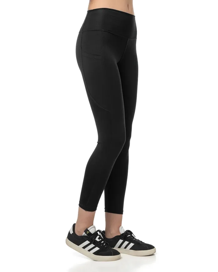Κολάν capri ψηλόμεσο με τσέπη σε μαύρο | Bodymove - Image 2
