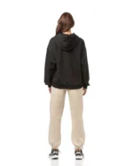 Oversized φούτερ τρίκλωνο με κουκούλα σε μαύρο | Bodymove - Image 2
