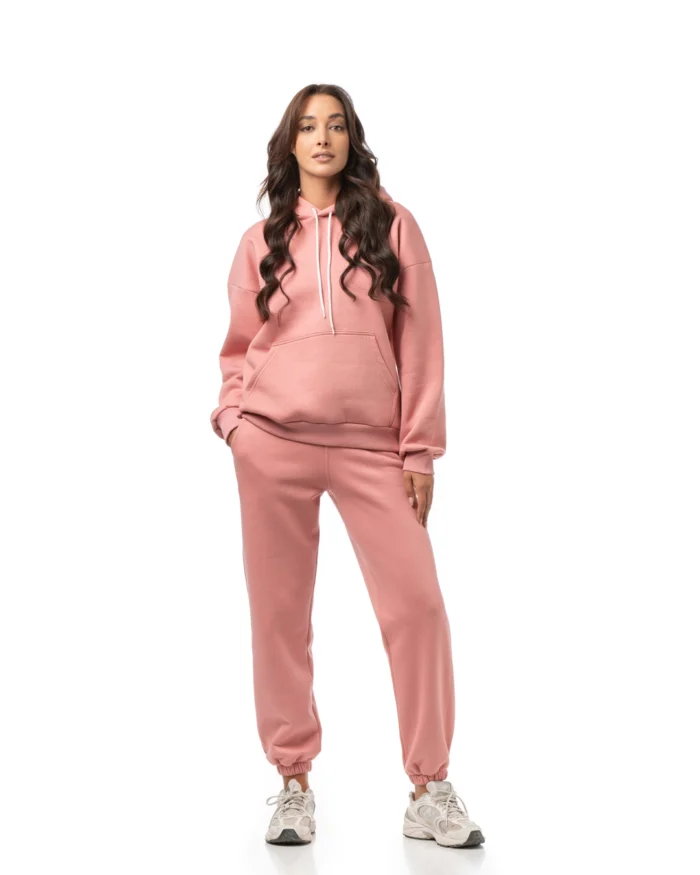 Oversized φούτερ τρίκλωνο με κουκούλα σε σάπιο μήλο | Bodymove - Image 2