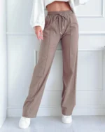 Παντελόνι με λάστιχο και κορδόνι στη μέση