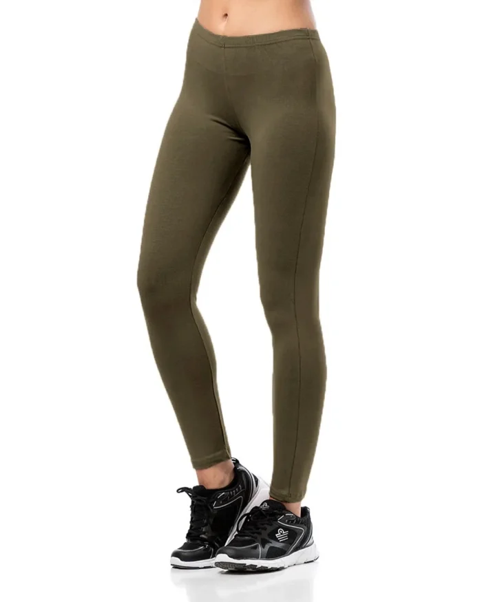 Κολάν βισκόζη μακρύ σε χακί | Bodymove - Image 1