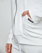 Σετ φόρμας βελουτέ βαμβακερό σε λευκό | Bodymove - Image 4