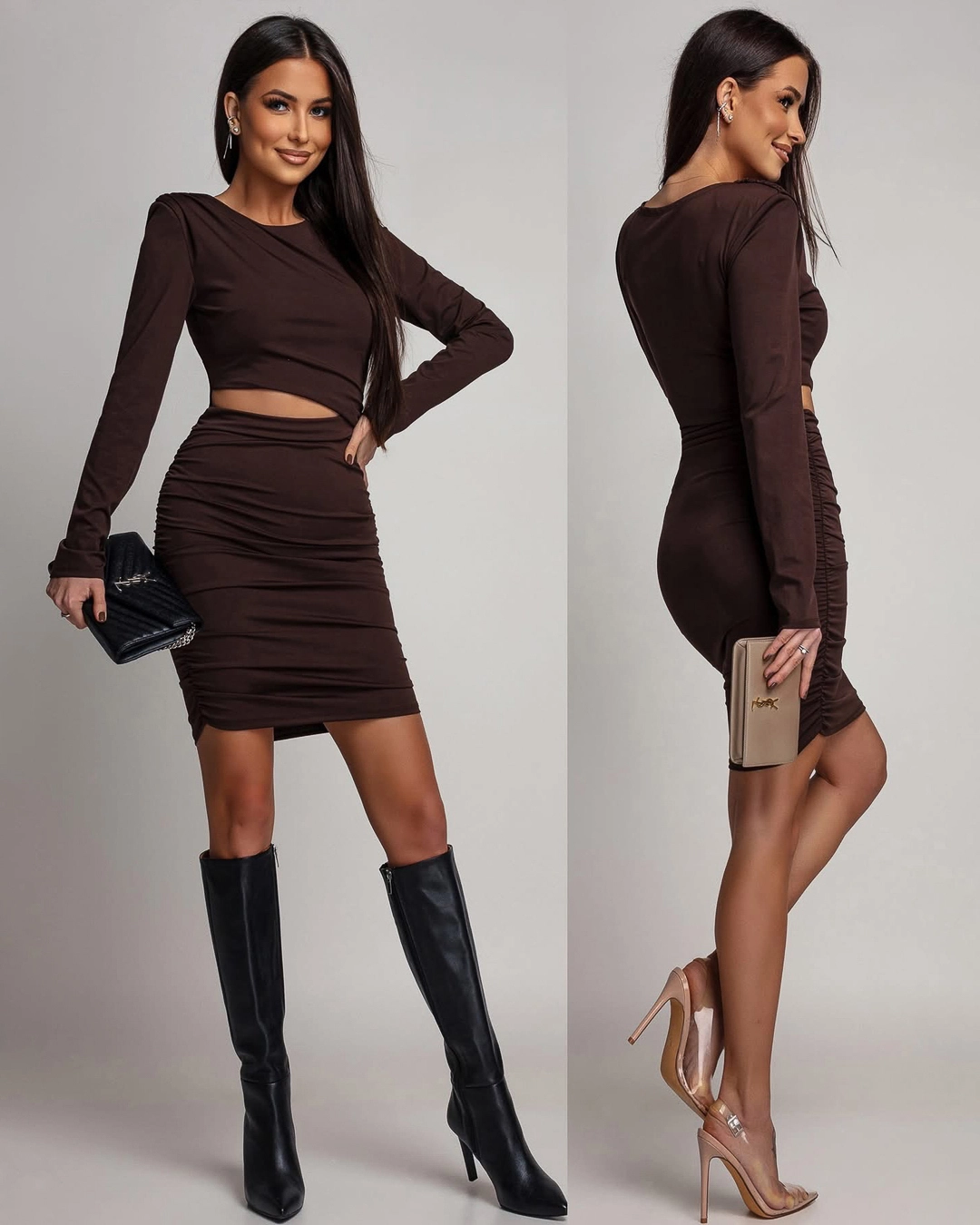 forema-mini-me-anoigma-sti-mesi-2 (1) Φόρεμα μίνι με άνοιγμα στη μέση - Image 1