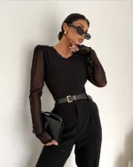 Κορμάκι με διάφανα μανίκια