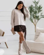 Πλεκτή μπλούζα με φιόγκο στην πλάτη - Image 3